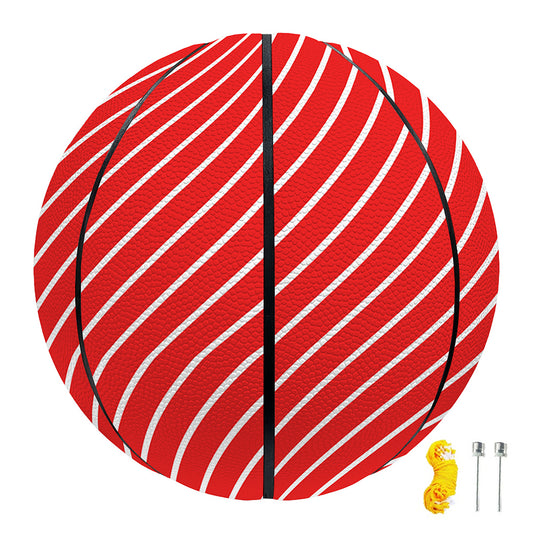 Candy Cane Striped Pattern Print Basketball