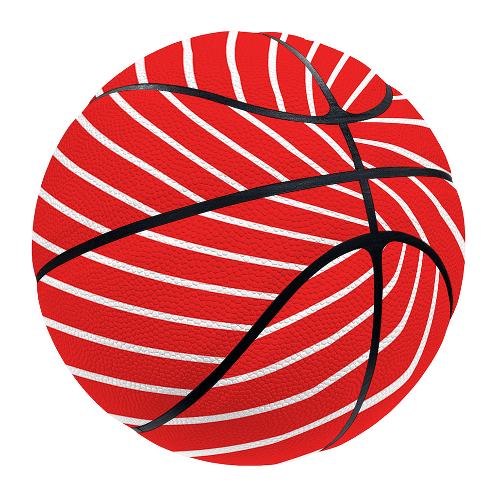 Candy Cane Striped Pattern Print Basketball