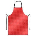 Candy Cane Striped Pattern Print Bib Apron With Pocket