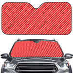 Candy Cane Striped Pattern Print Car Windshield Sun Shade