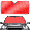 Candy Cane Striped Pattern Print Car Windshield Sun Shade