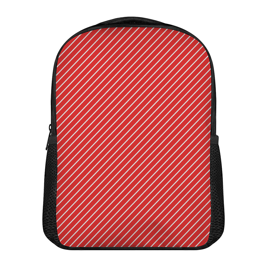 Candy Cane Striped Pattern Print Casual Backpack