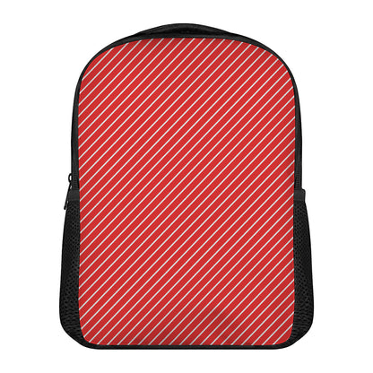 Candy Cane Striped Pattern Print Casual Backpack