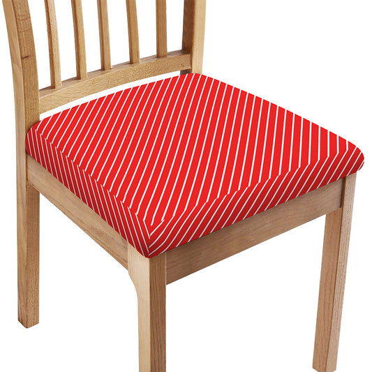 Candy Cane Striped Pattern Print Chair Cushion Cover