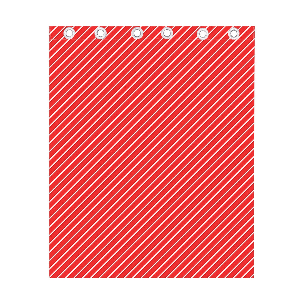 Candy Cane Striped Pattern Print Curtain