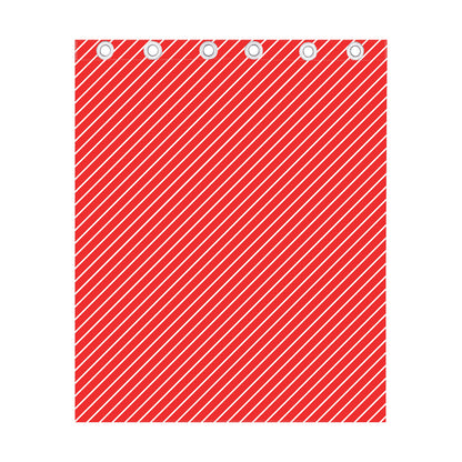 Candy Cane Striped Pattern Print Curtain