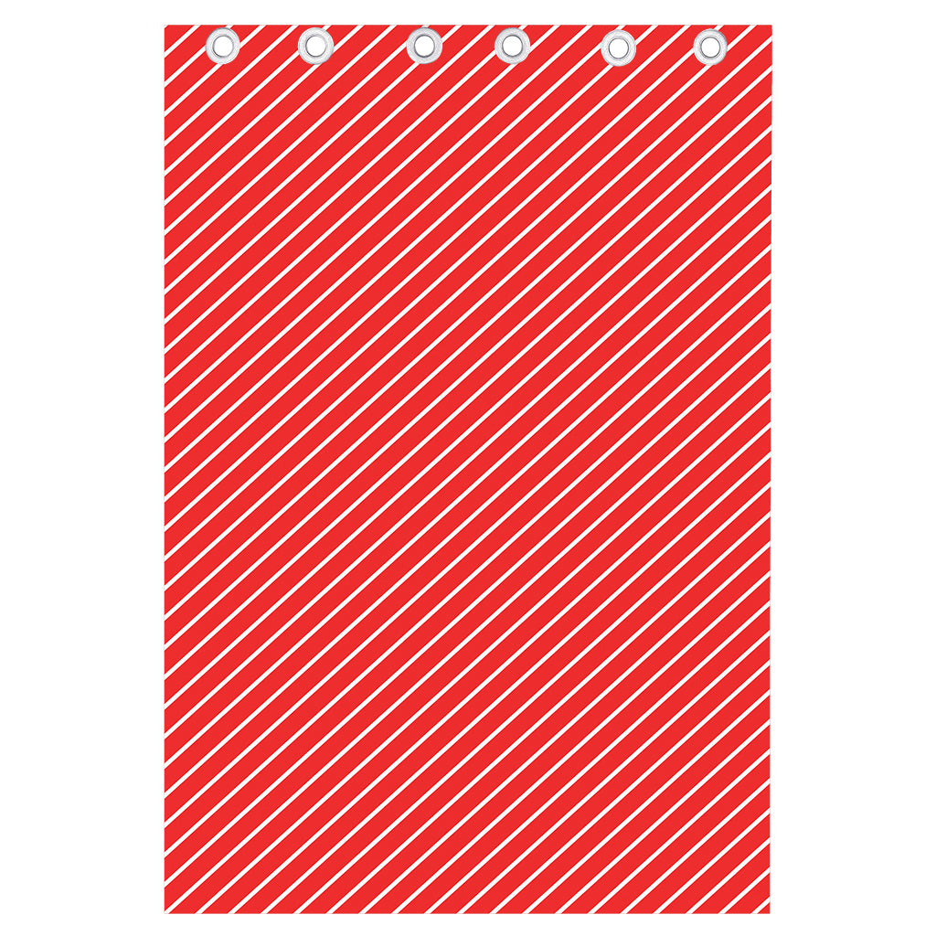 Candy Cane Striped Pattern Print Curtain