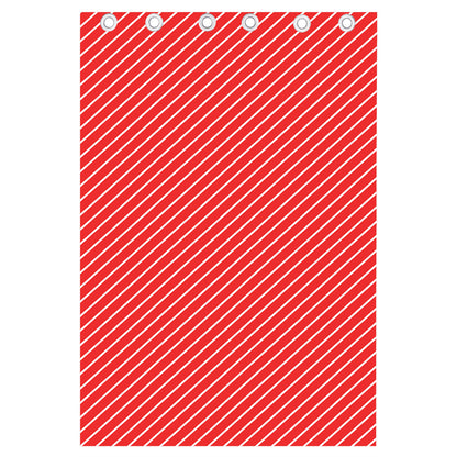 Candy Cane Striped Pattern Print Curtain