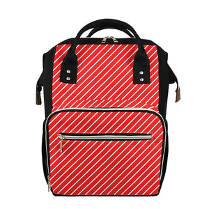 Candy Cane Striped Pattern Print Diaper Bag