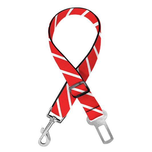 Candy Cane Striped Pattern Print Dog Seat Belt