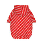 Candy Cane Striped Pattern Print Dog Zip Up Hoodie