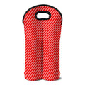 Candy Cane Striped Pattern Print Double Neoprene Wine Tote
