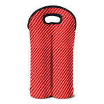 Candy Cane Striped Pattern Print Double Neoprene Wine Tote