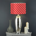 Candy Cane Striped Pattern Print Drum Lamp Shade