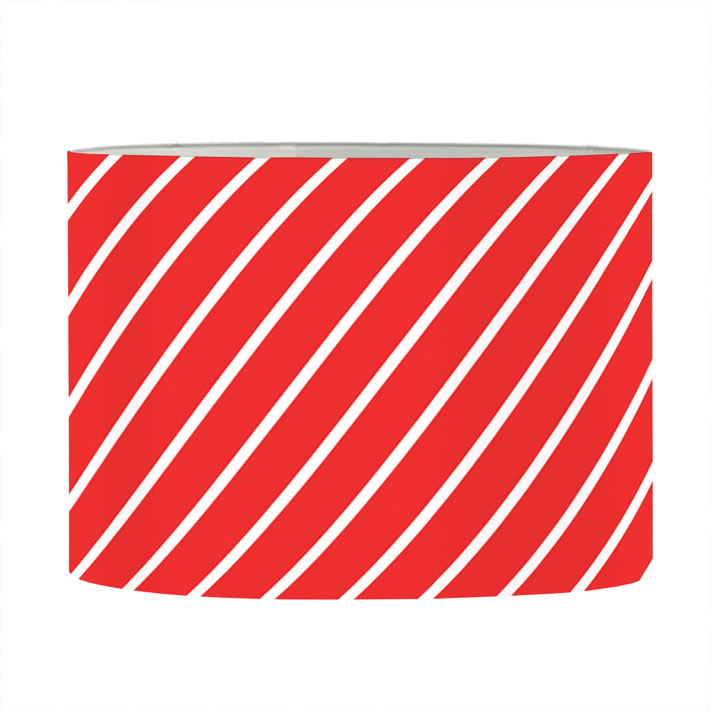 Candy Cane Striped Pattern Print Drum Lamp Shade