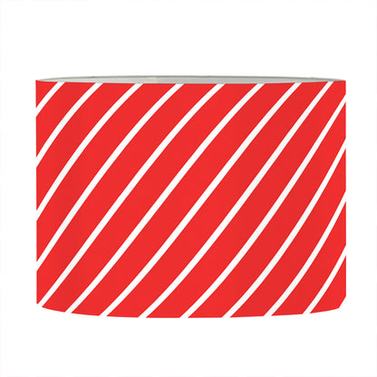 Candy Cane Striped Pattern Print Drum Lamp Shade