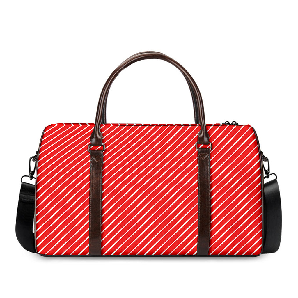 Candy Cane Striped Pattern Print Duffle Bag