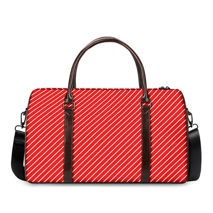 Candy Cane Striped Pattern Print Duffle Bag