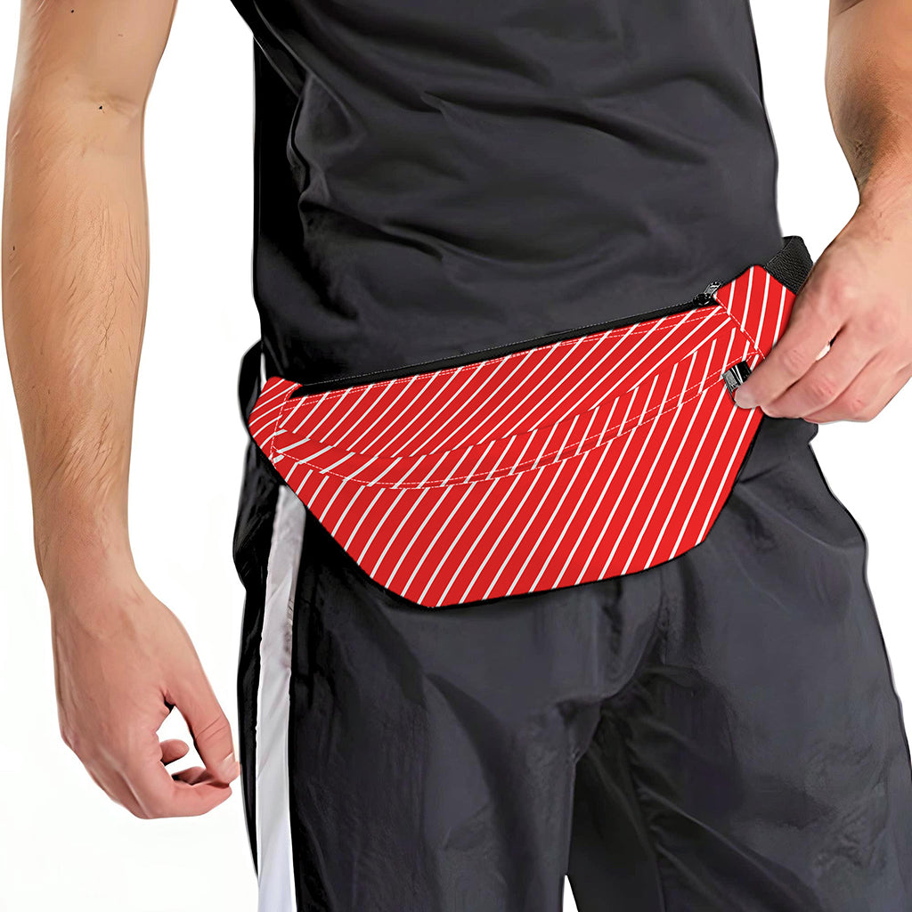 Candy Cane Striped Pattern Print Fanny Pack