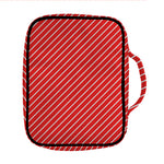 Candy Cane Striped Pattern Print Front Pocket Bible Bag