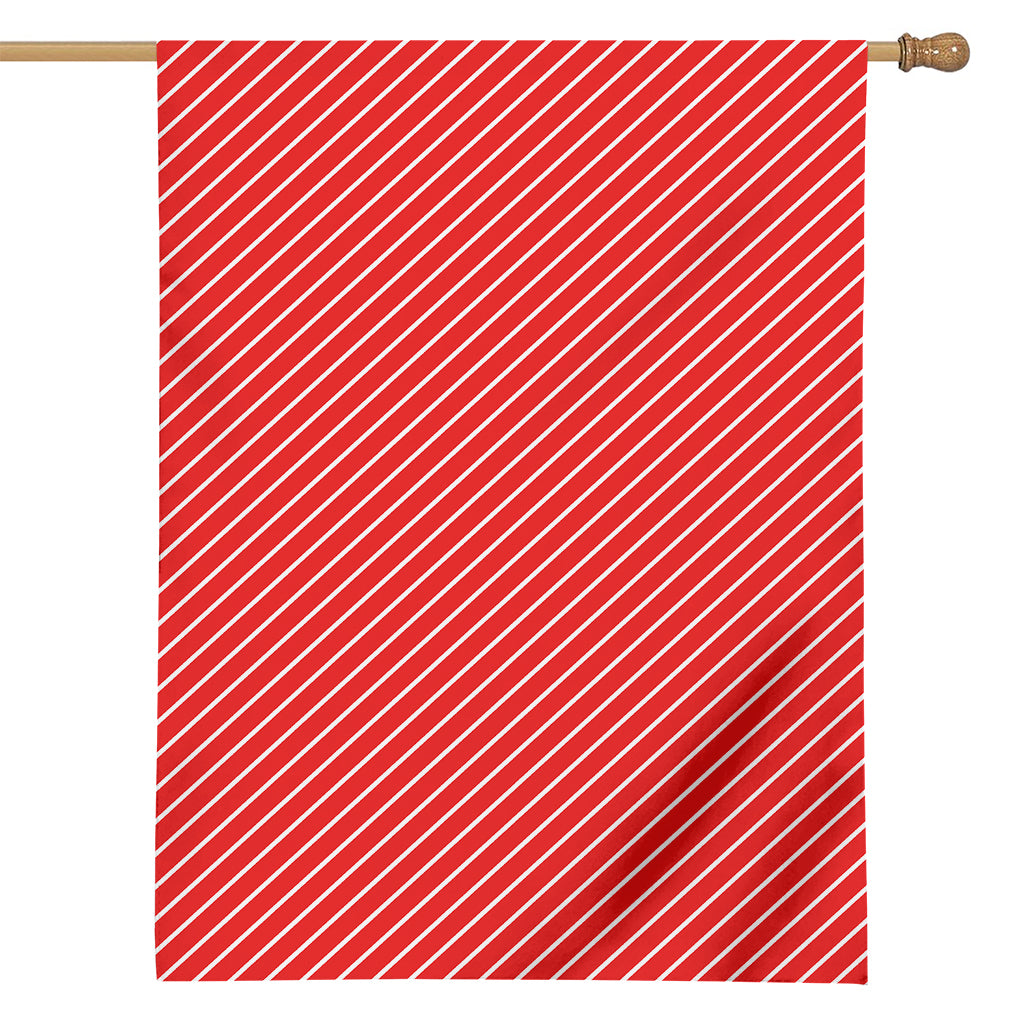 Candy Cane Striped Pattern Print House Flag
