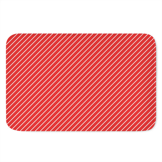Candy Cane Striped Pattern Print Indoor Door Mat