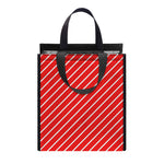 Candy Cane Striped Pattern Print Insulated Lunch Tote