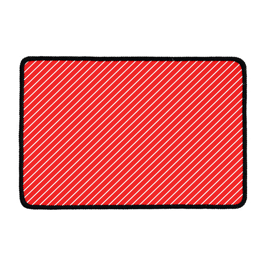 Candy Cane Striped Pattern Print Kitchen Mat
