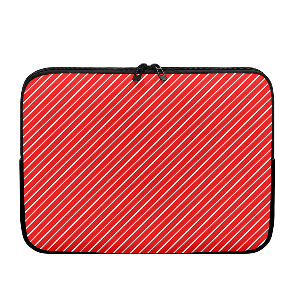 Candy Cane Striped Pattern Print Laptop Sleeve