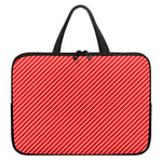 Candy Cane Striped Pattern Print Laptop Sleeve With Handle