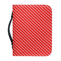 Candy Cane Striped Pattern Print Leather Bible Cover