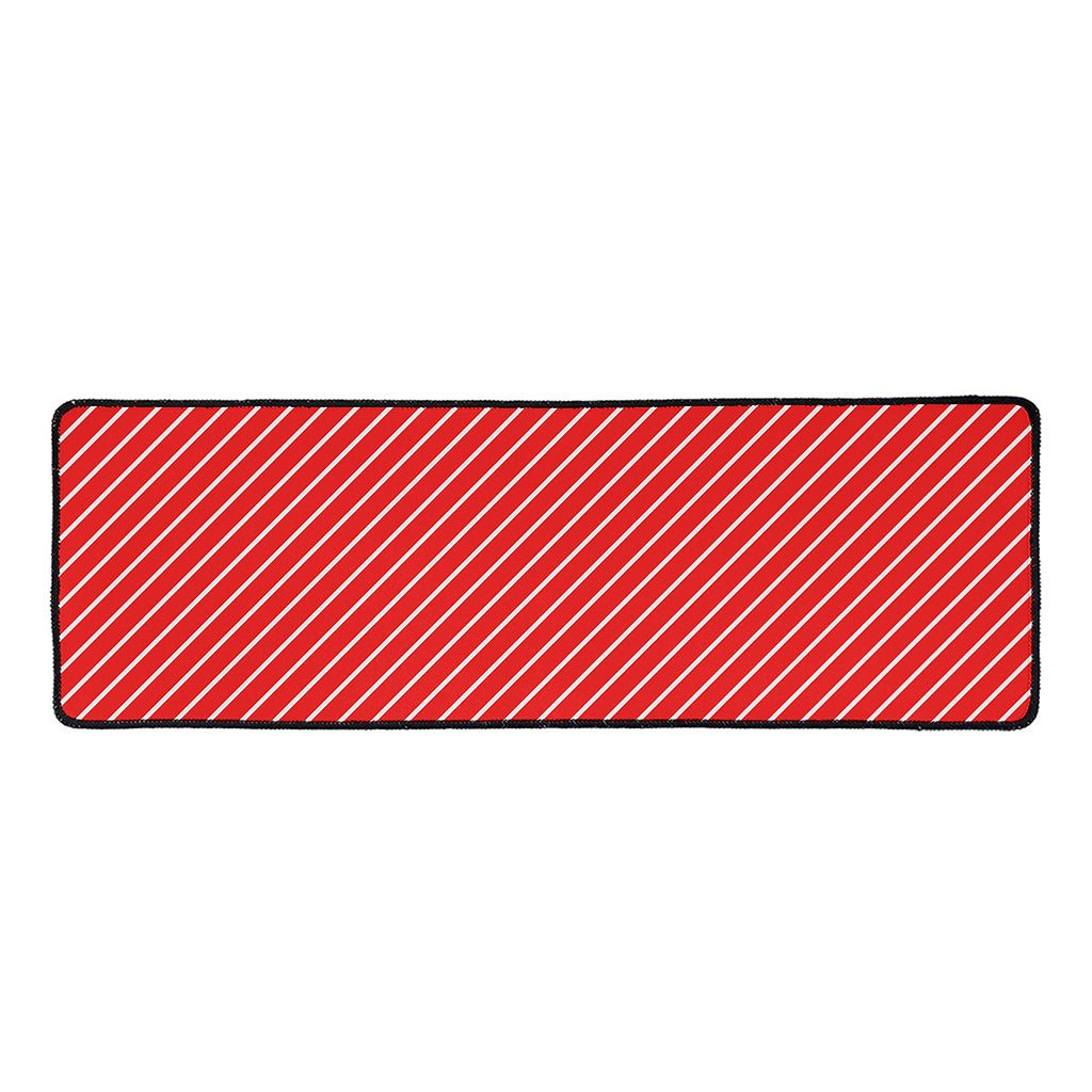 Candy Cane Striped Pattern Print Long Kitchen Mat