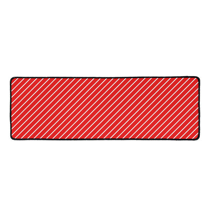 Candy Cane Striped Pattern Print Long Kitchen Mat