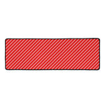 Candy Cane Striped Pattern Print Long Kitchen Mat