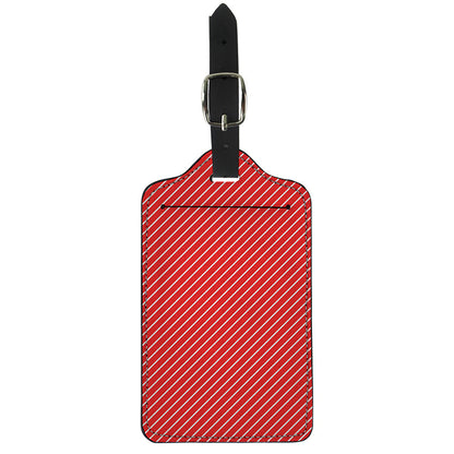 Candy Cane Striped Pattern Print Luggage Tag