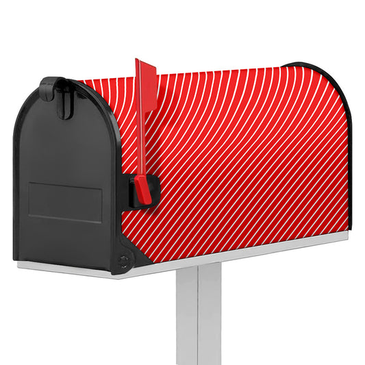 Candy Cane Striped Pattern Print Mailbox Cover