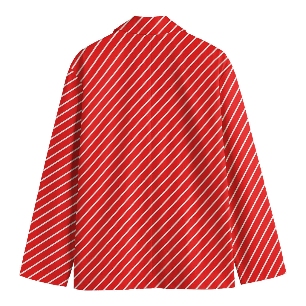 Candy Cane Striped Pattern Print Men's Blazer