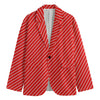 Candy Cane Striped Pattern Print Men's Cotton Blazer