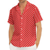 Candy Cane Striped Pattern Print Men's Deep V-Neck Shirt