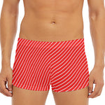 Candy Cane Striped Pattern Print Men's Short Boxer Briefs