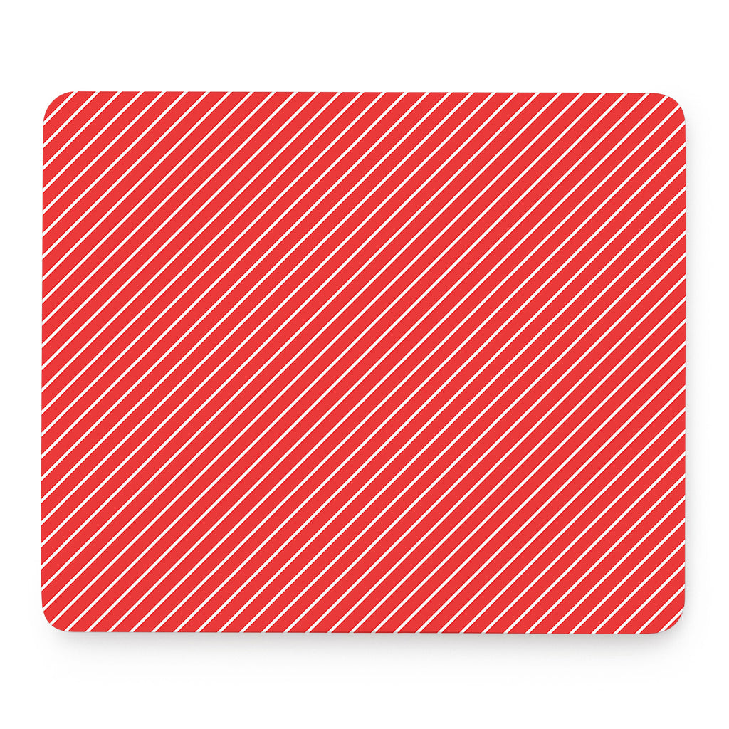 Candy Cane Striped Pattern Print Mouse Pad