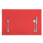 Candy Cane Striped Pattern Print Placemat