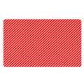 Candy Cane Striped Pattern Print Polyester Doormat