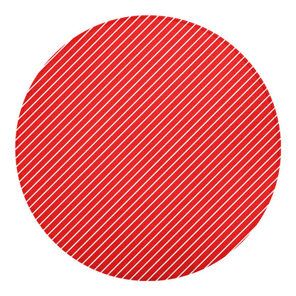 Candy Cane Striped Pattern Print Round Blanket