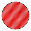 Candy Cane Striped Pattern Print Round Floor Mat