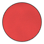 Candy Cane Striped Pattern Print Round Floor Mat