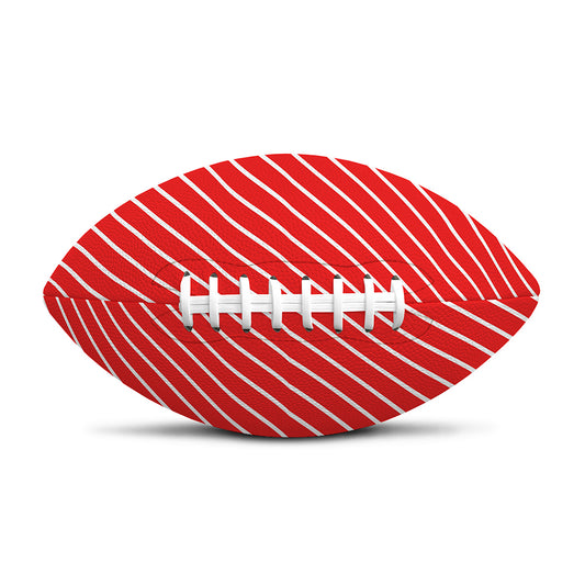 Candy Cane Striped Pattern Print Rugby Ball