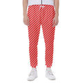 Candy Cane Striped Pattern Print Joggers