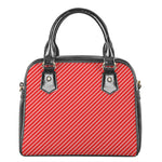 Candy Cane Striped Pattern Print Shoulder Handbag