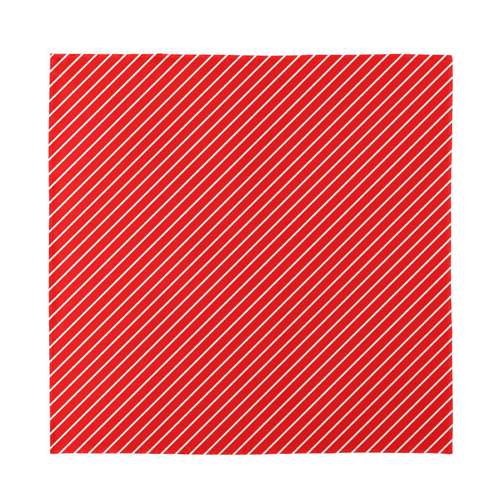Candy Cane Striped Pattern Print Silk Bandana